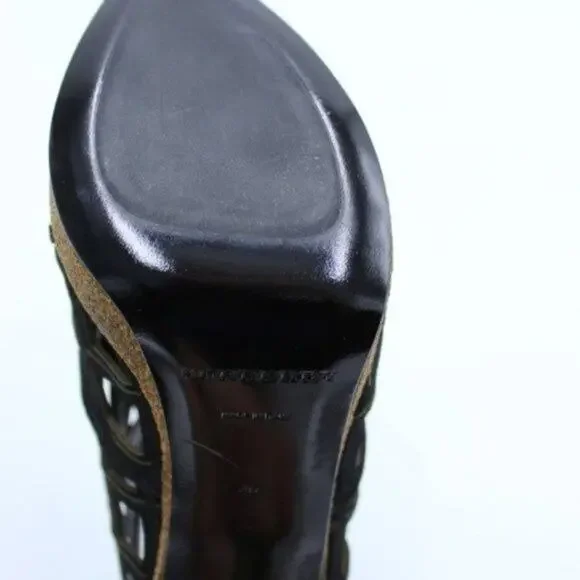 Burberry Prorsum Peep Toe Cage Booties Sz 10 NWOT - Picture 6 of 7